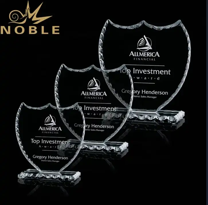 Unique new design Custom Jade glass shield plaque trophy2 1