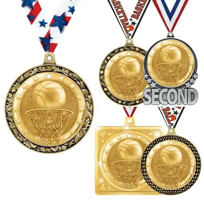 Free Art Zinc Alloy 3D Metal Award Gold Silver Soccer Football Volleyball Medals And Trophies Race Custom Sports Medal 1