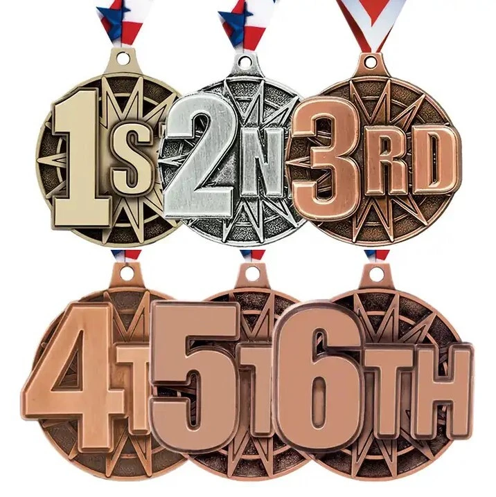 Free Design Metal Sports Medal Custom Die Cast Medals with Ribbon 1