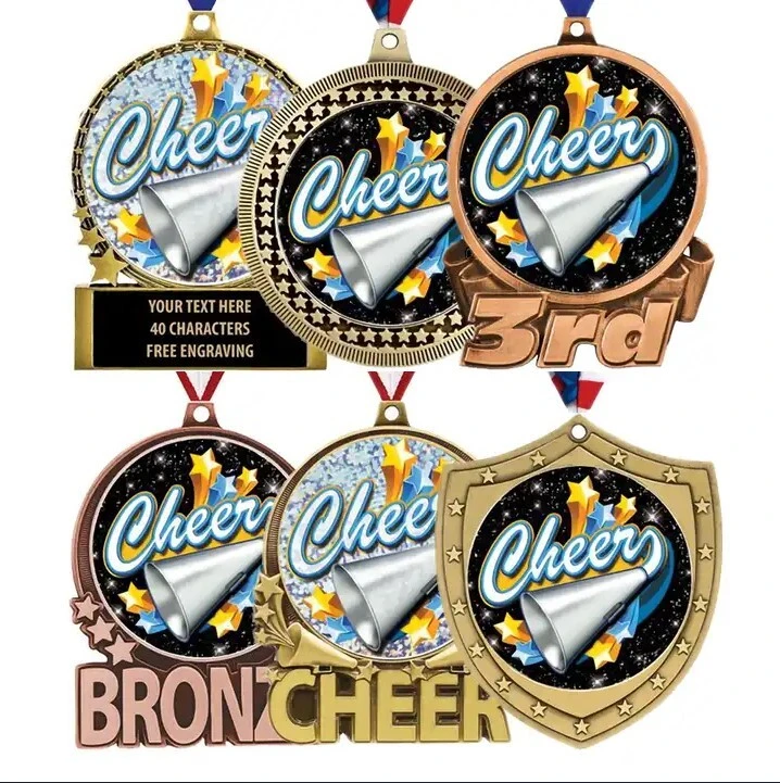 High Quality Metal Sports Medal Custom Insert Cheerleading Medals 1