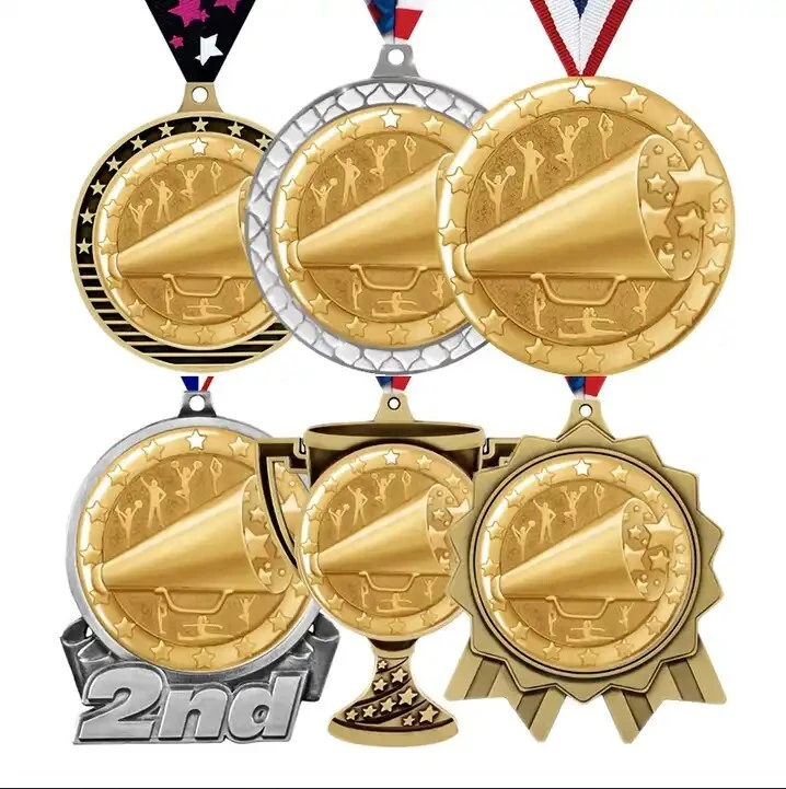Hot Selling Metal Sports Medal Custom Insert Cheerleading 3D Medals 1