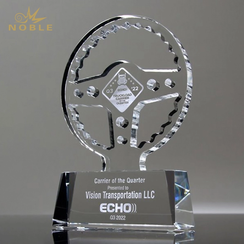 Custom Design k9 Crystal Cutout Crystal Steering Wheel Award 1