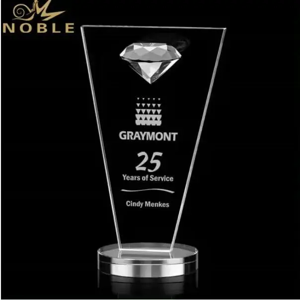 Free engraving Custom Crystal Diamond Plaque Trophy 1