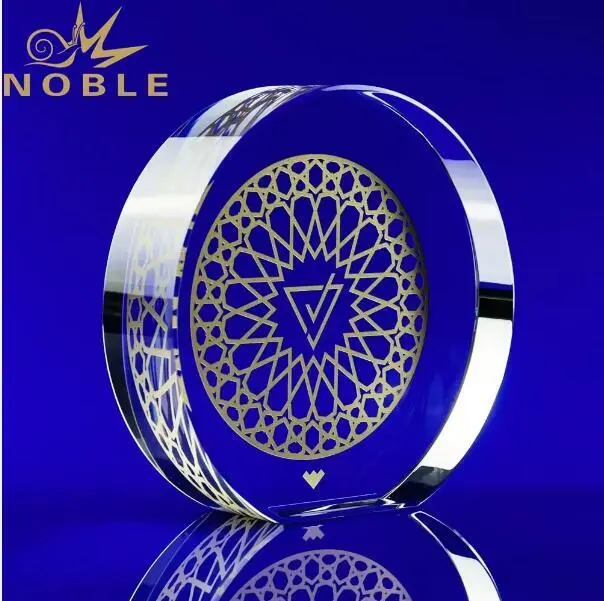 High quality Popular free engraving crystal round award crystal paperweight 1