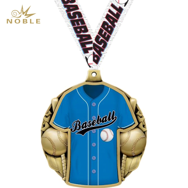 2024 New Design Custom Metal Sports Medal Baseball Jersey Front Insert Medals 1