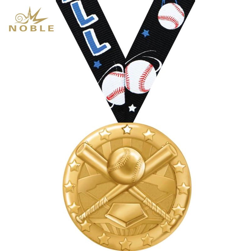 Custom 3D Metal Medal Sports Baseball Blaze Medals 1