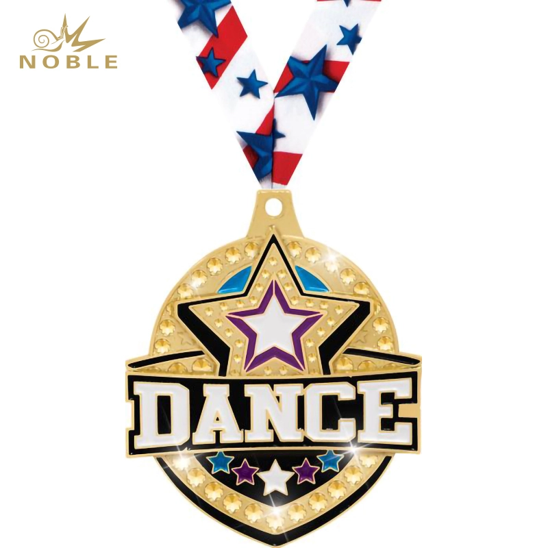 High Quality Luxury Custom Metal Medal Royal Dance Medal with RhinestoneS 1