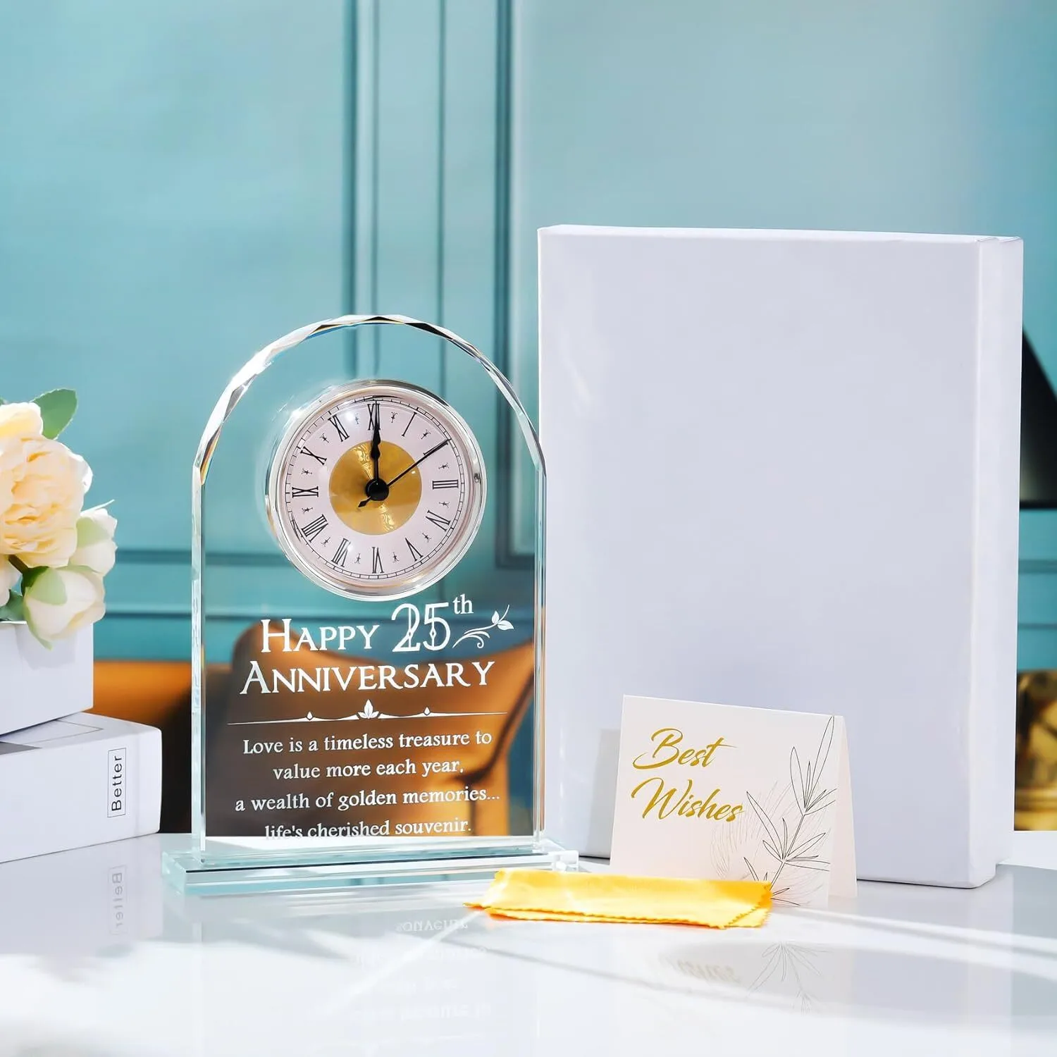 Noble Manufacturer's Customized Crystal Jade Glass Clock Sports-Themed Office Decoration Bespoke Logo Handcrafted Trophy Award2 1