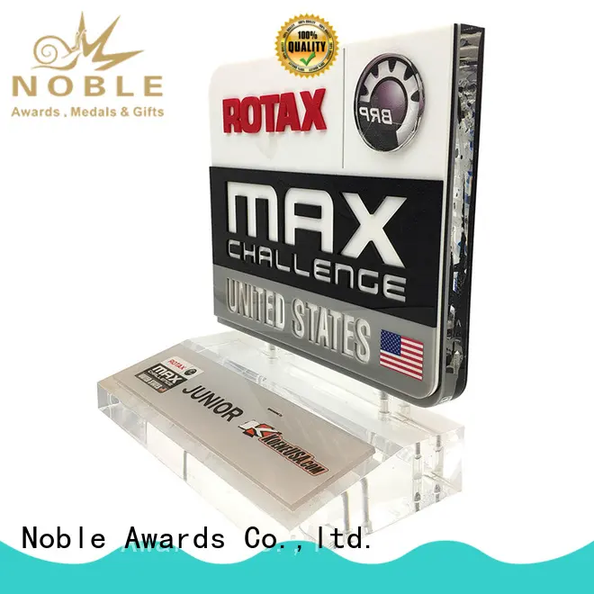 Custom made Clear Building Reflection Acrylic Award with Wood Base For Gift Noble Awards 1