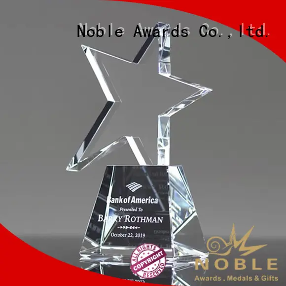 Hot sale 2019 Noble Fantastic Clear No.1 Crystal Awards With Gift Box For Sport games Noble Awards 1