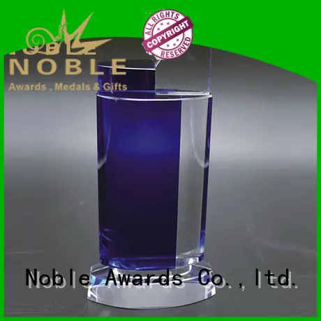 premium glass 2019 Noble Fantastic Clear No.1 Crystal Awards With Gift Box free sample For Sport games Noble Awards 1