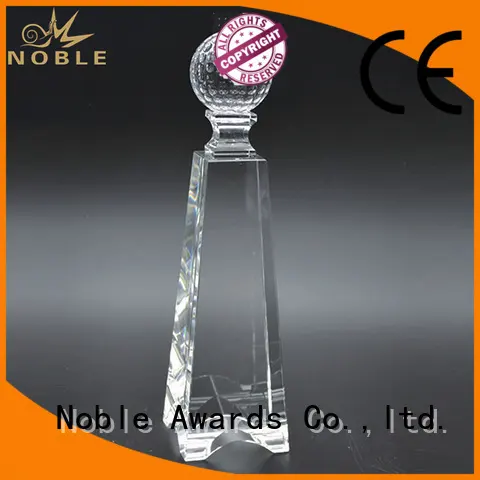 Noble Awards premium glass 2019 Noble Fantastic Clear No.1 Crystal Awards With Gift Box for wholesale For Sport games 1