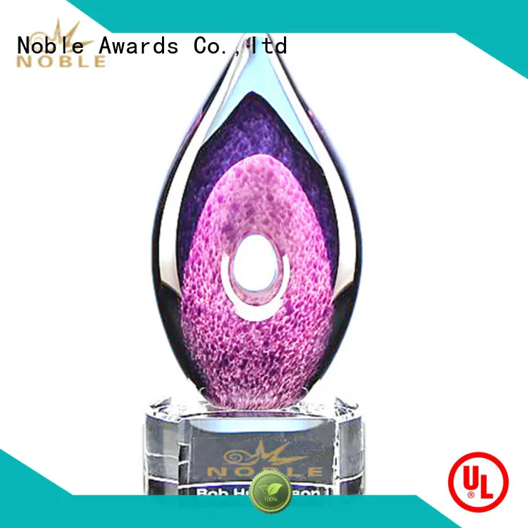 Noble Awards glass Art Craft glass trophies free sample For Awards 1