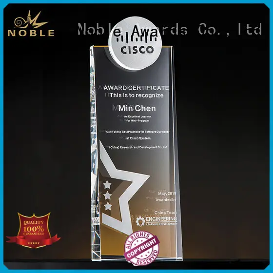 Noble Awards jade crystal Crystal trophies free sample For Sport games 1