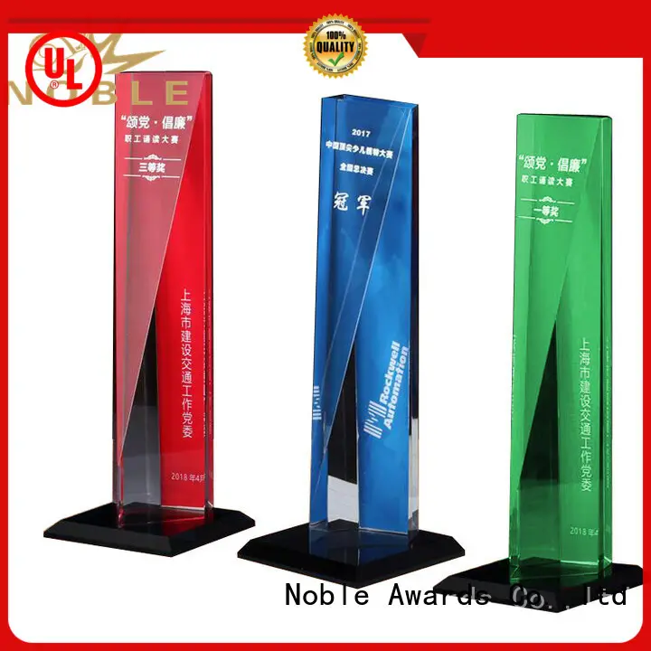 Noble Awards solid mesh Blank Crystal Trophy ODM For Sport games 1
