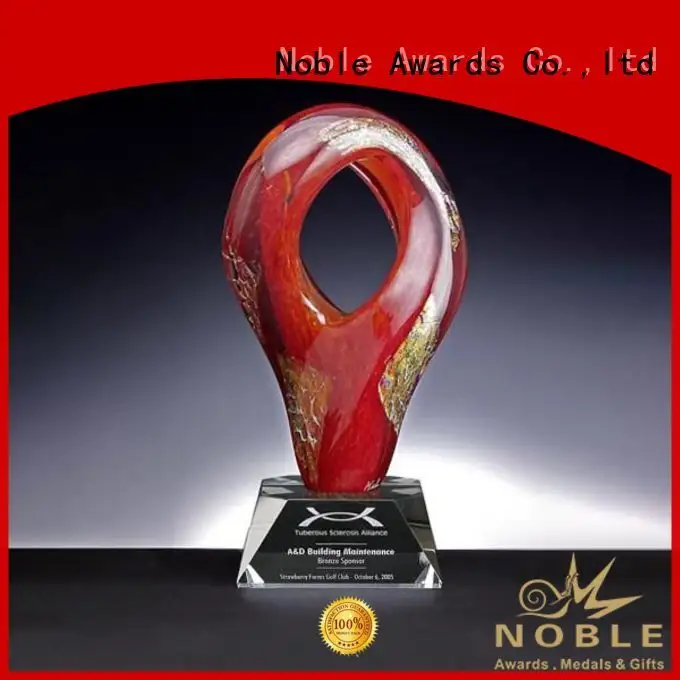 Noble Awards glass Art Craft glass trophies free sample For Sport games 1