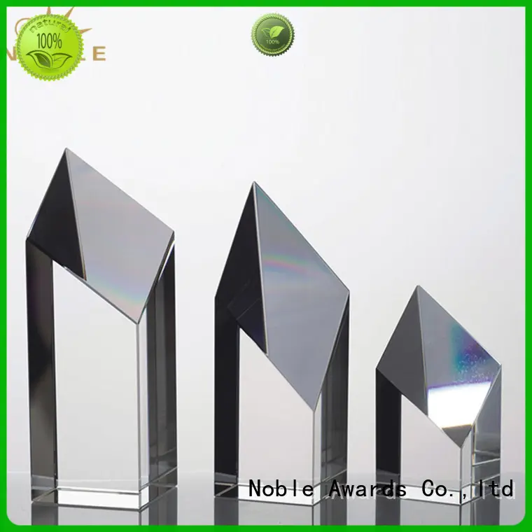 solid mesh Crystal Trophy Award premium glass OEM For Sport games 1