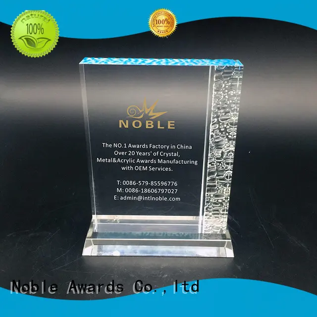 latest Acrylic trophies wood base with Gift Box For Gift 1