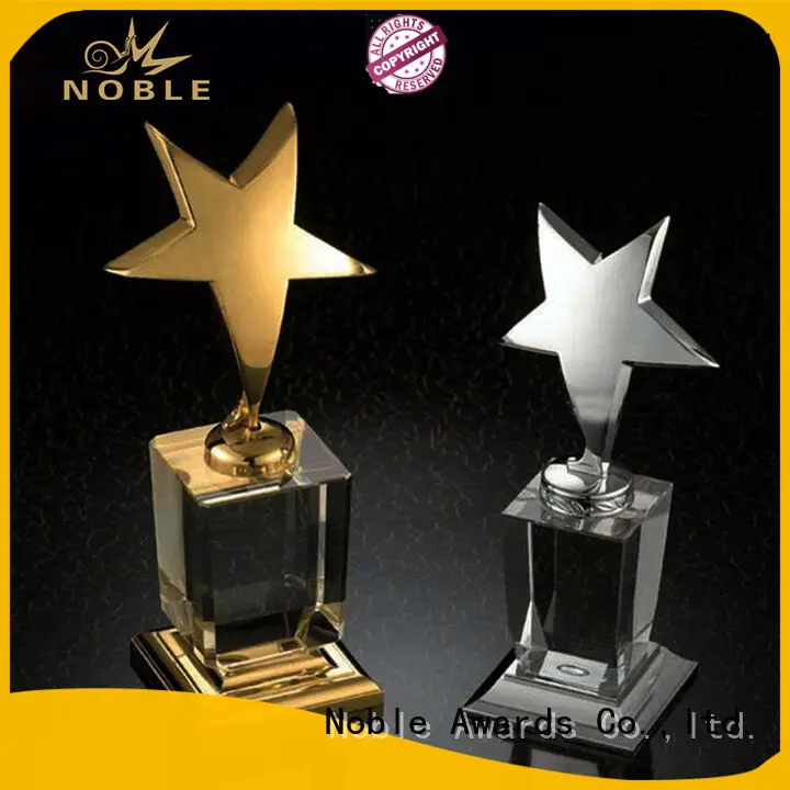 Noble Awards solid mesh glass trophy supplier For Sport games 1