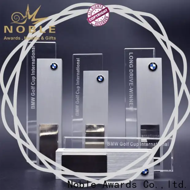Noble Awards K9 Crystal Personalized Metal trophies with Gift Box For Gift 1