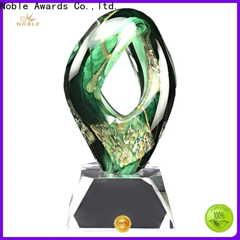 Noble Awards crystal Art glass trophies for wholesale For Sport games 1