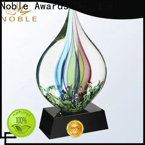 Noble Awards solid mesh Art glass trophies bulk production For Sport games 1