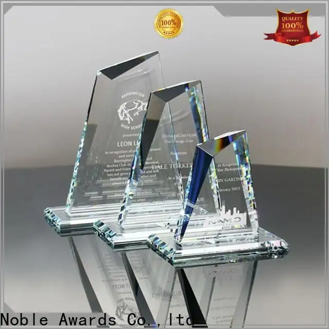Noble Awards portable glass trophy design ODM For Gift 1