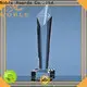 funky glass golf trophies premium glass OEM For Gift 1