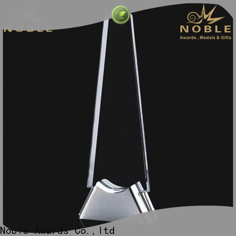 Noble Awards premium glass custom crystal football trophy supplier For Sport games 1