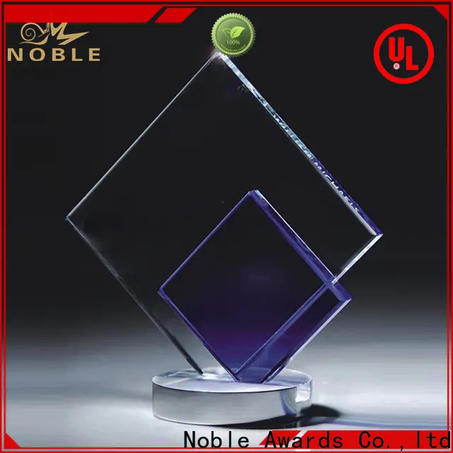 Noble Awards solid mesh glass trophies and awards bulk production For Gift 1