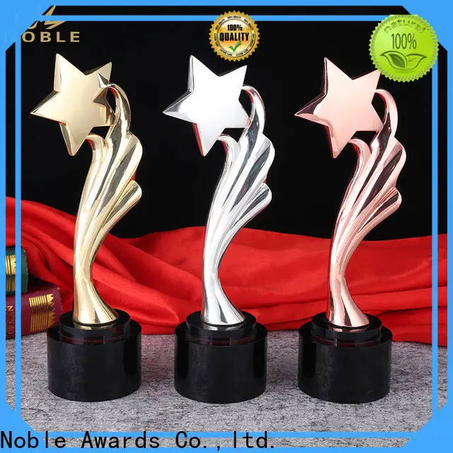 Noble Awards K9 Crystal metal football trophy with Gift Box For Sport games 1