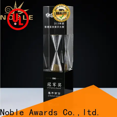 Noble Awards solid mesh personalized glass trophy bulk production For Sport games 1