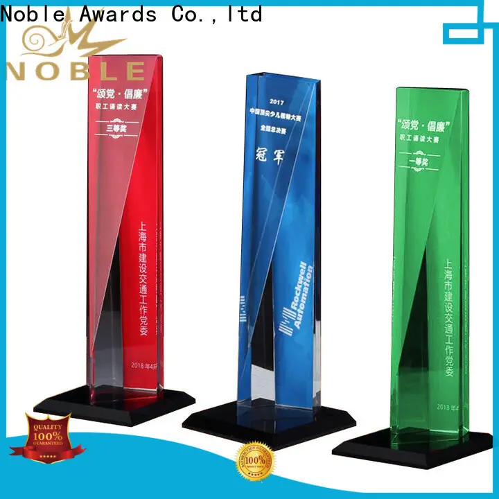 Noble Awards jade crystal glass plaques and awards free sample For Sport games 1