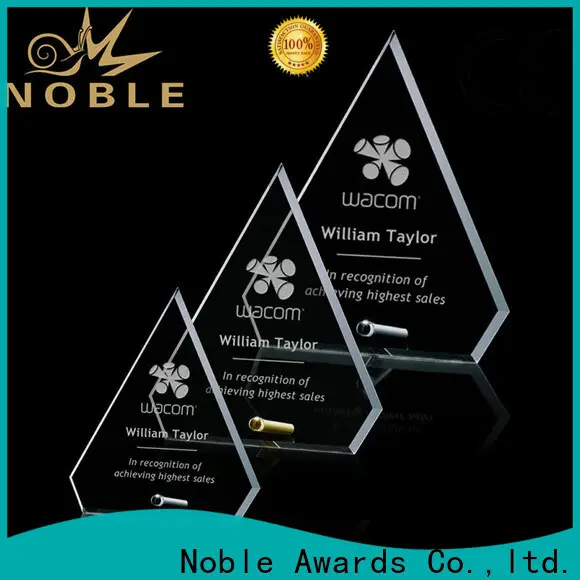 Noble Awards Transparent custom glass trophy for wholesale For Awards 1