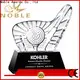 Noble Awards premium glass engraved glass trophy free sample For Sport games 1