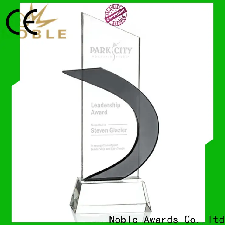 Noble Awards jade crystal etched glass plaque OEM For Sport games 1