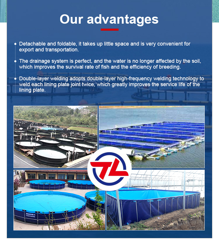 WOLIZE - Waterproof PVC Canvas Koi Fish Tank Farming Round biofloc tank fish farming pond FISH FARMING POND 10