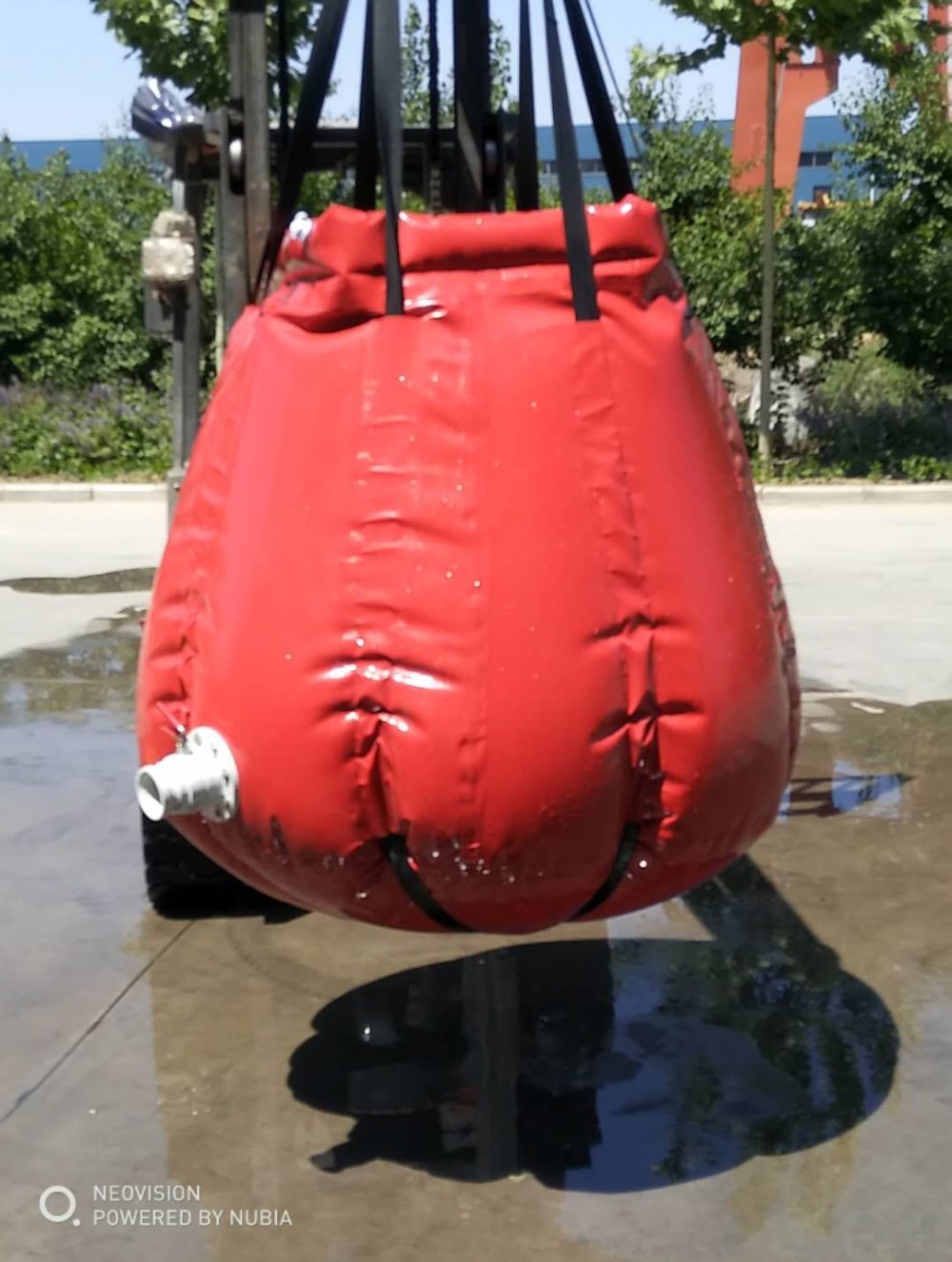 PVC foldable flexible water storage tank onion shape bladder for firefighting