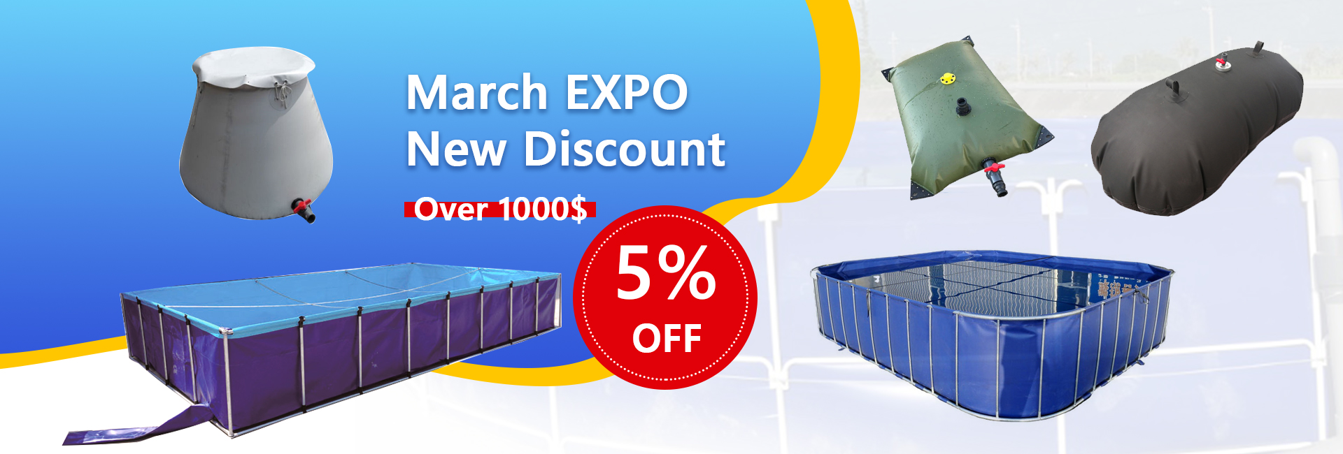 Wolize 5000liter خزان مياه بركة السمك/بركة بلاستيكية لخزان السمك/الأسماك زراعة حاوية بركة أسماك 8