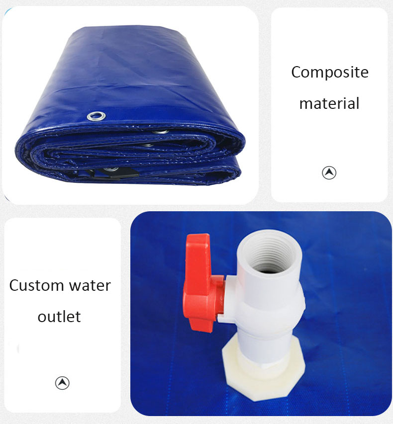 WOLIZE  3000l 5000l fish pond FISH FARMING POND tarpaulin fish feeder pond plastic pvc fish farming tank pond 17