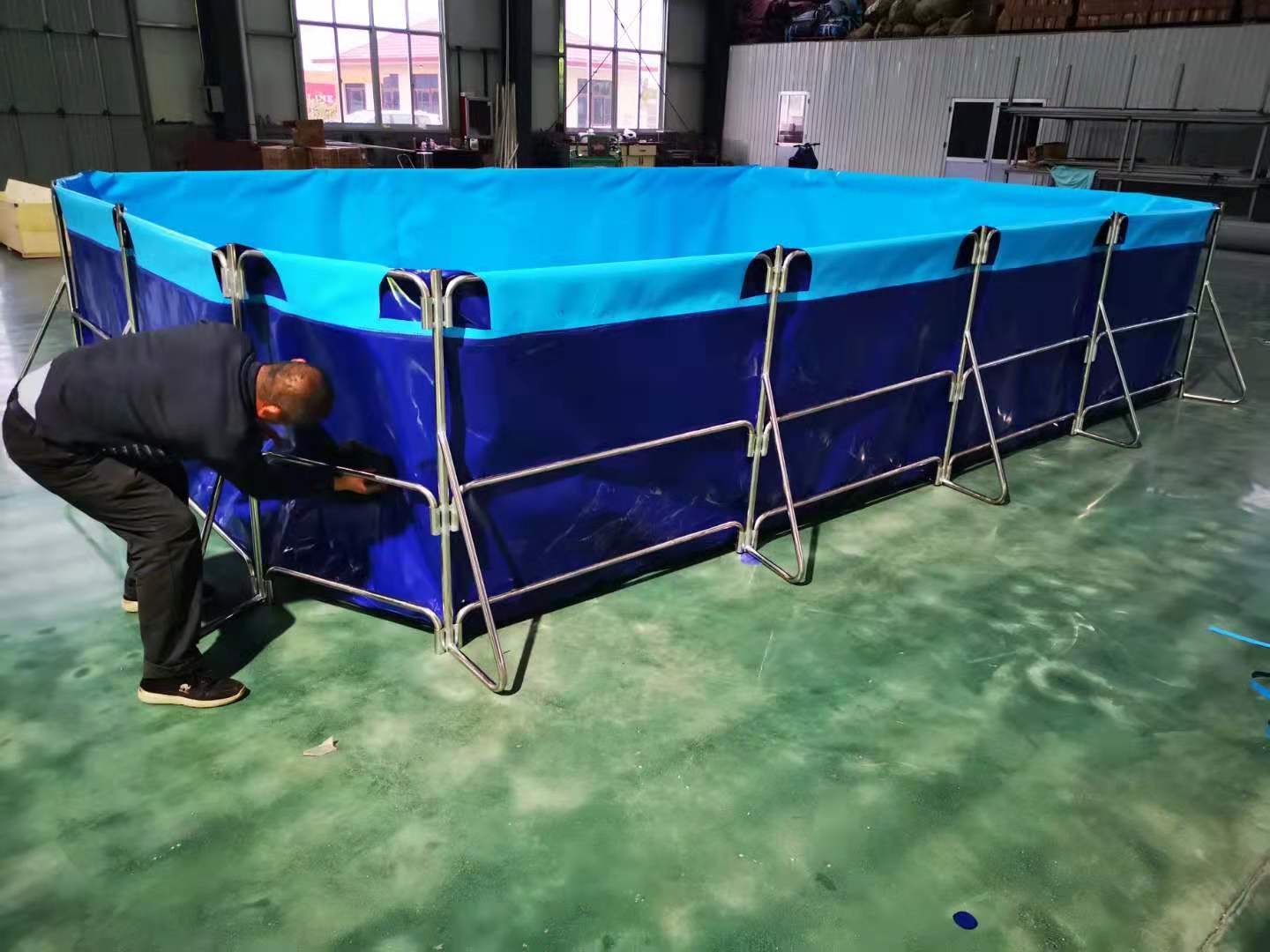WOLIZE  3000l 5000l fish pond FISH FARMING POND tarpaulin fish feeder pond plastic pvc fish farming tank pond 10