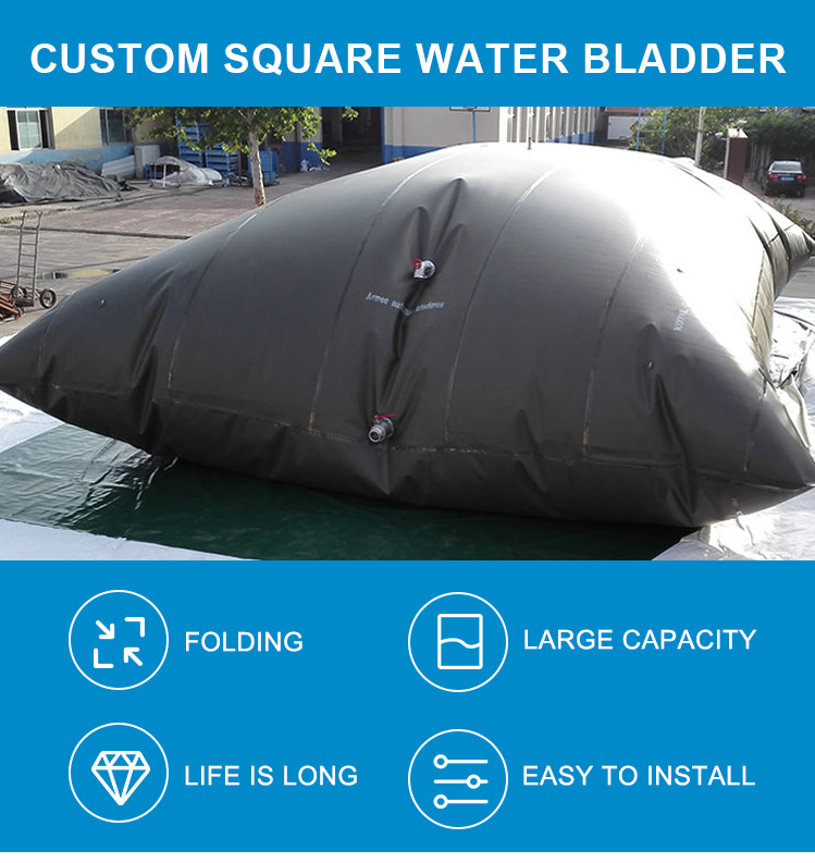 Wolize - سيليكون سيلون 100000 لتر خزان المياه الدرجة المستطيل الماء سلة التخزين المنسوجة للحقن PVC TPU المثانة 8