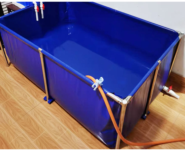 Wolize - Bomba de aerio de piscina de piscina azul de PVC impermeable 13