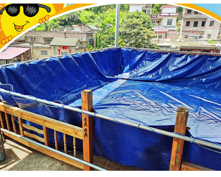 Wolize - Bomba de aerio de piscina de piscina azul de PVC impermeable 15