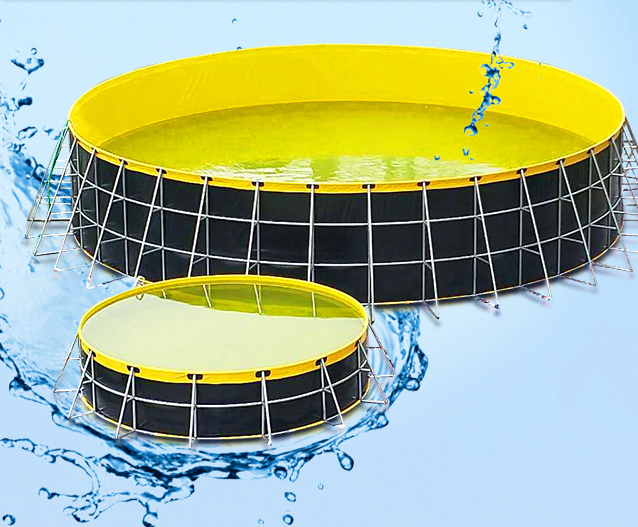 WOLIZE - FISH FARMING POND Collapsible PVC Tarpaulin Fish Farming Tanks Indoor Outdoor Biofloc Fish Farming Tank 9