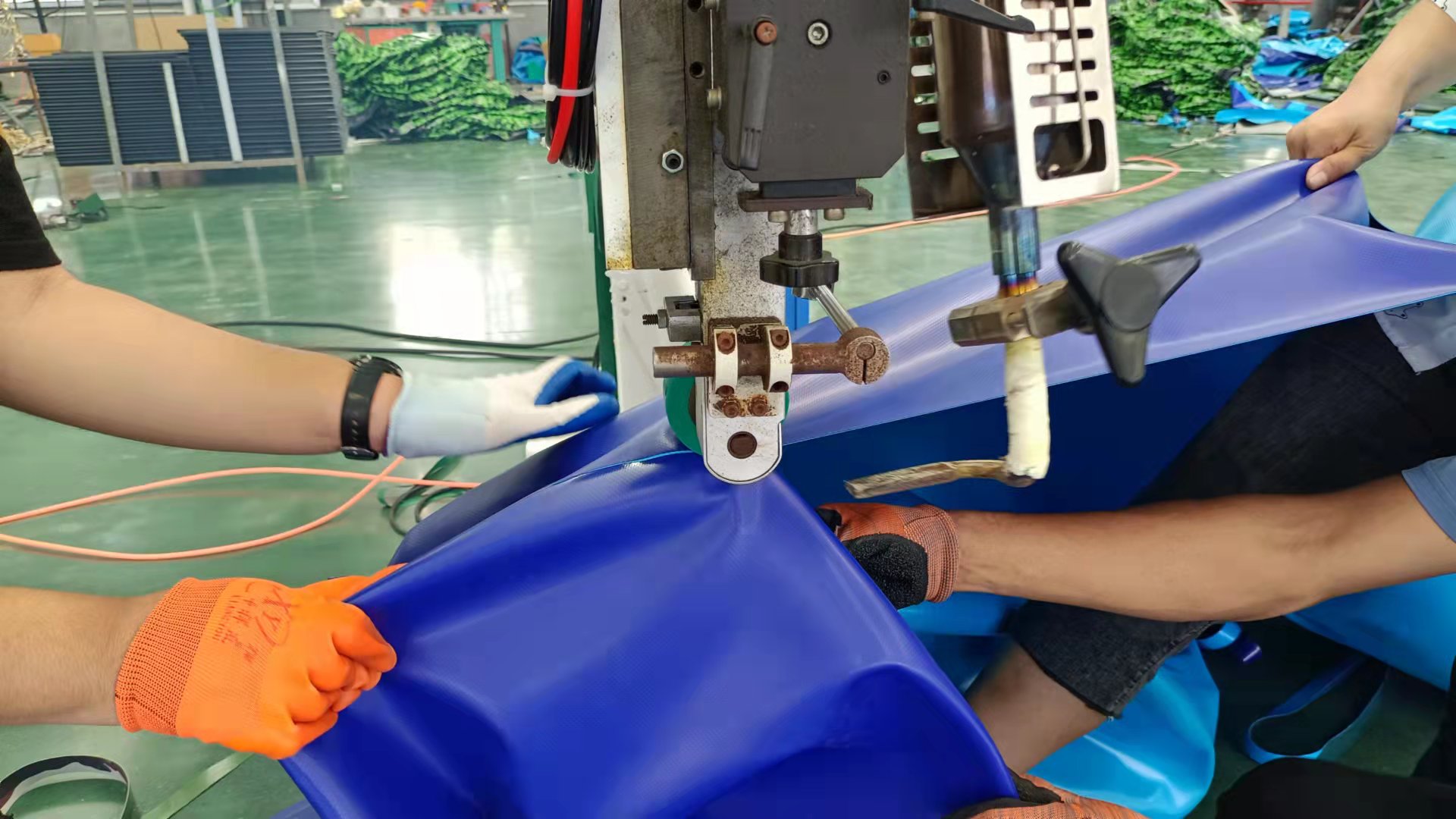 Wolize - Bomba de aerio de piscina de piscina azul de PVC impermeable 21