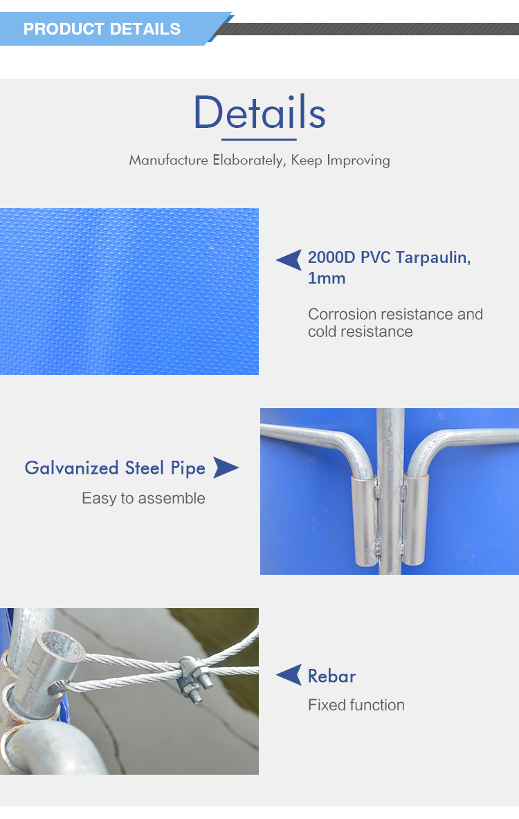 Wolize: tanque de peces personalizado PVC Tarpaulin Tank Fish Estanque Tanque de pez pez estanque Pescado Estanque 11