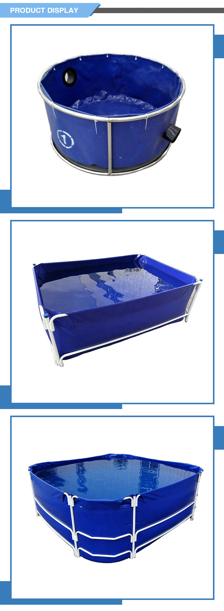 Wolize: tanque de peces personalizado PVC Tarpaulin Tank Fish Estanque Tanque de pez pez estanque Pescado Estanque 9