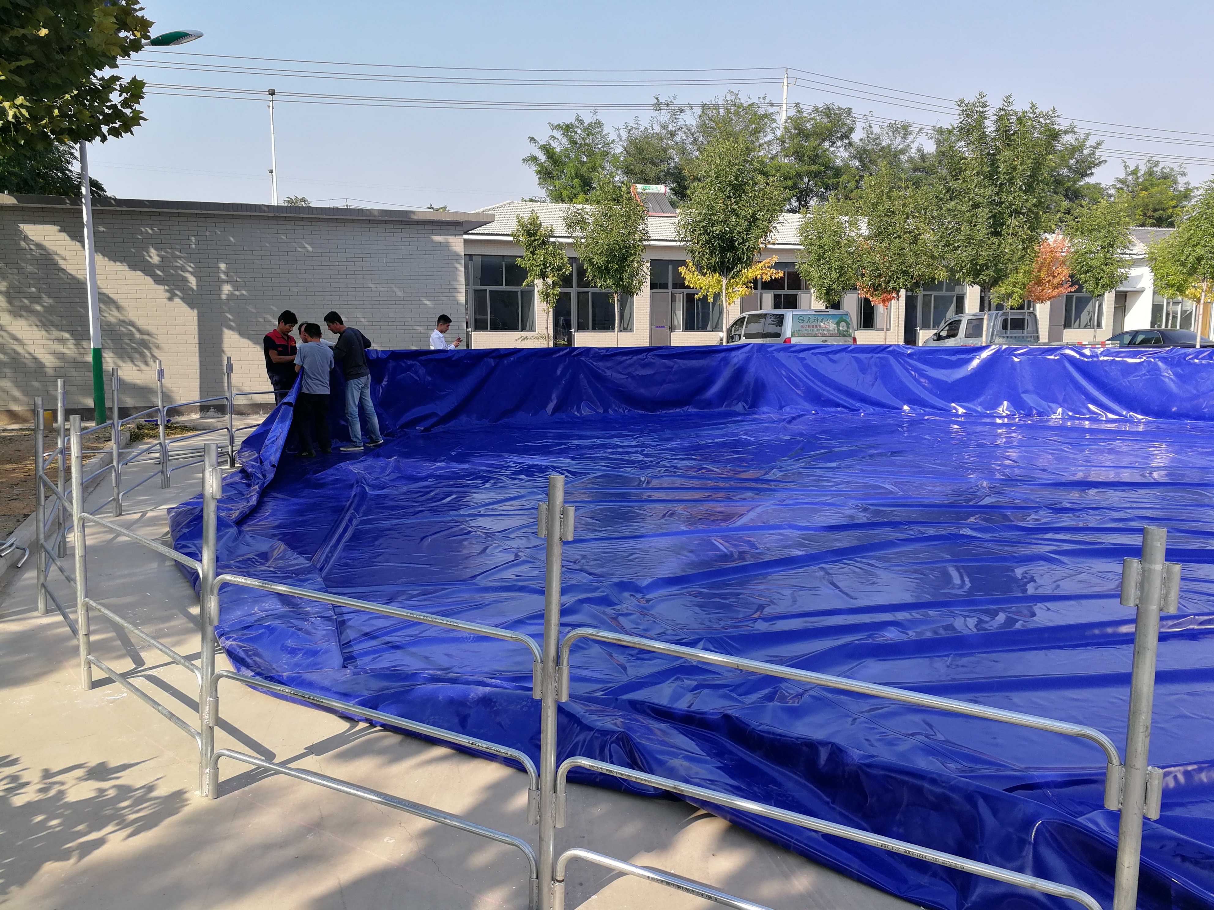 WOLIZE - Rectangular tank PE fish farming tank ponds fish pond aerator farming pond liner fish farm FISH FARMING POND 10