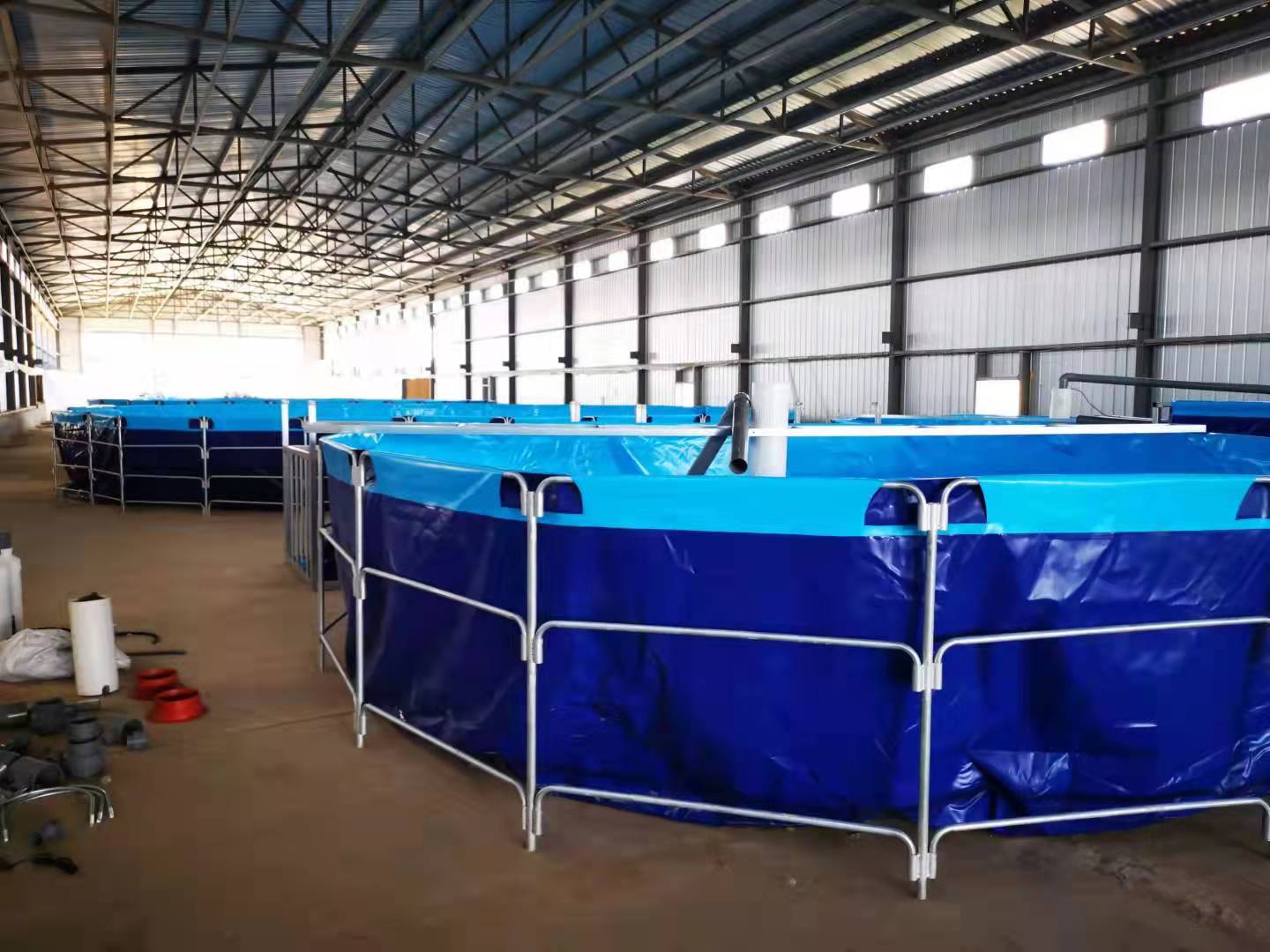 WOLIZE - WLZ commercial large round square custom modern pvc foldable wholesale imported fish tank FISH FARMING POND 9